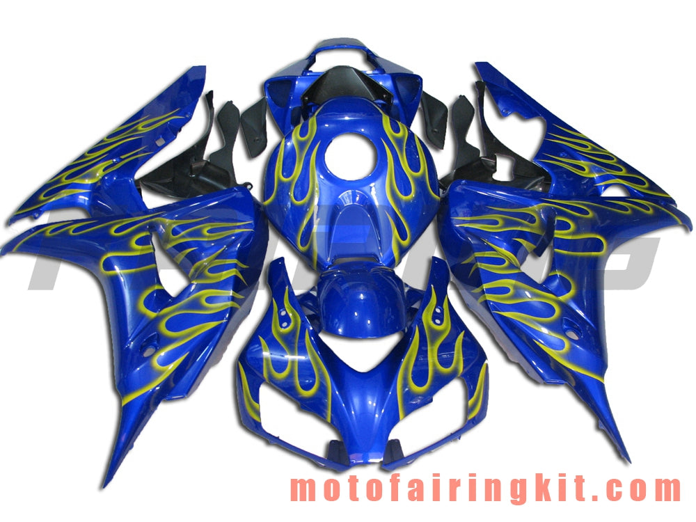 Kits de carenado aptos para CBR1000RR 2006 2007 CBR1000 RR 06 07 Molde de inyección de plástico ABS Carrocería completa para motocicleta Carrocería del mercado de accesorios Marco (azul) B067