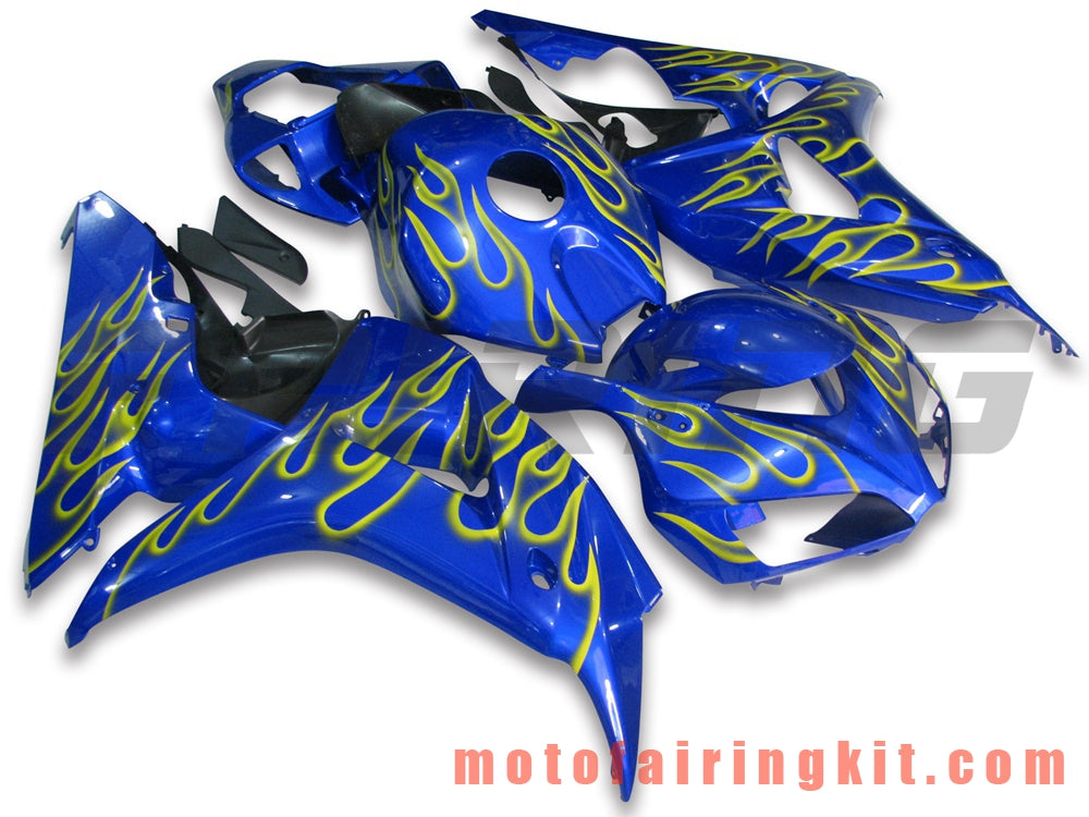 Kits de carenado aptos para CBR1000RR 2006 2007 CBR1000 RR 06 07 Molde de inyección de plástico ABS Carrocería completa para motocicleta Carrocería del mercado de accesorios Marco (azul) B067