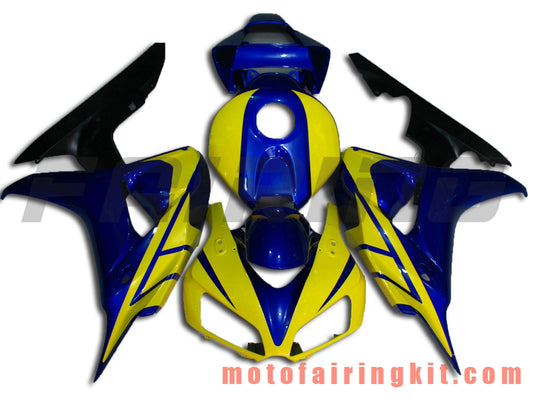 Fairing Kits Fit for CBR1000RR 2006 2007 CBR1000 RR 06 07 Plastic ABS Injection Mold Complete Motorcycle Body Aftermarket Bodywork Frame (Yellow & Blue) B071