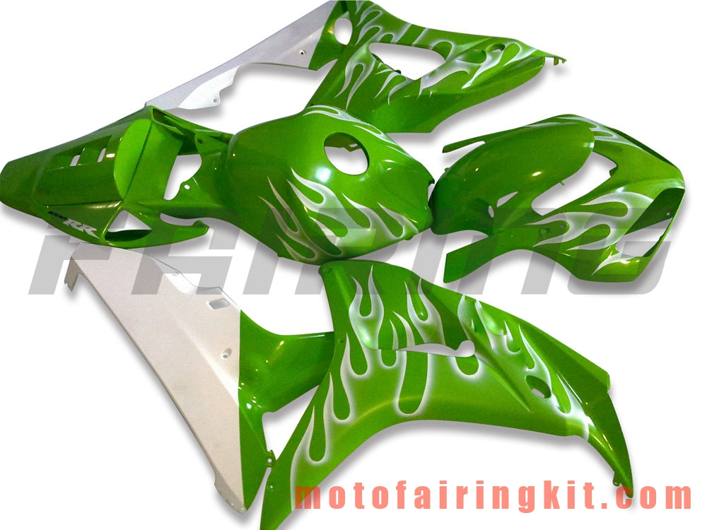 Fairing Kits Fit for CBR1000RR 2006 2007 CBR1000 RR 06 07 Plastic ABS Injection Mold Complete Motorcycle Body Aftermarket Bodywork Frame (Green & White) B083