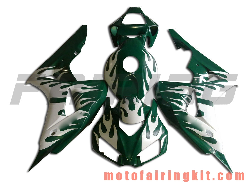 Fairing Kits Fit for CBR1000RR 2006 2007 CBR1000 RR 06 07 Plastic ABS Injection Mold Complete Motorcycle Body Aftermarket Bodywork Frame (Green & White) B085