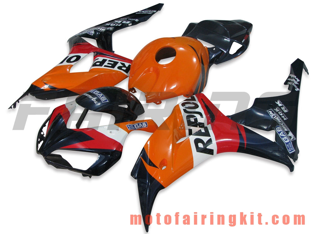 Fairing Kits Fit for CBR1000RR 2006 2007 CBR1000 RR 06 07 Plastic ABS Injection Mold Complete Motorcycle Body Aftermarket Bodywork Frame (Orange & Black) B086