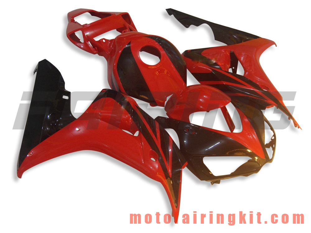 フェアリングキット CBR1000RR 2006 2007 CBR1000 RR 06 07 プラスチック ABS 射出成形 完全なオートバイボディ アフターマーケットボディワークフレーム (レッド &amp; ブラック) B089