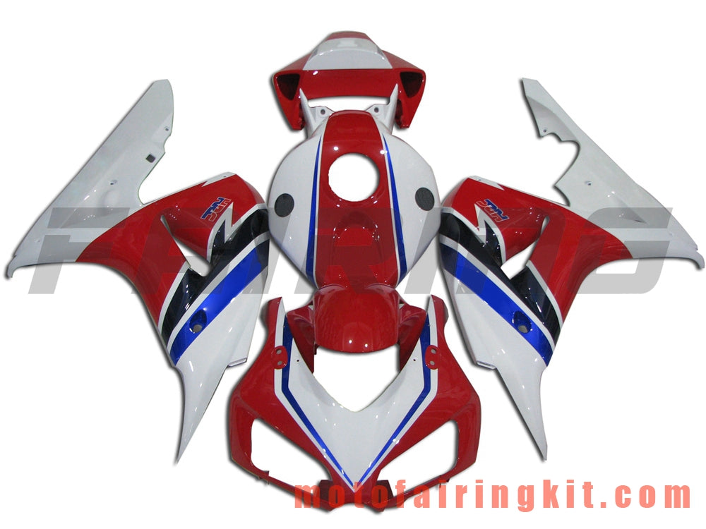 Fairing Kits Fit for CBR1000RR 2006 2007 CBR1000 RR 06 07 Plastic ABS Injection Mold Complete Motorcycle Body Aftermarket Bodywork Frame (Red & White) B096