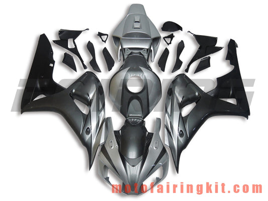 Fairing Kits Fit for CBR1000RR 2006 2007 CBR1000 RR 06 07 Plastic ABS Injection Mold Complete Motorcycle Body Aftermarket Bodywork Frame (Silver & Black) B100