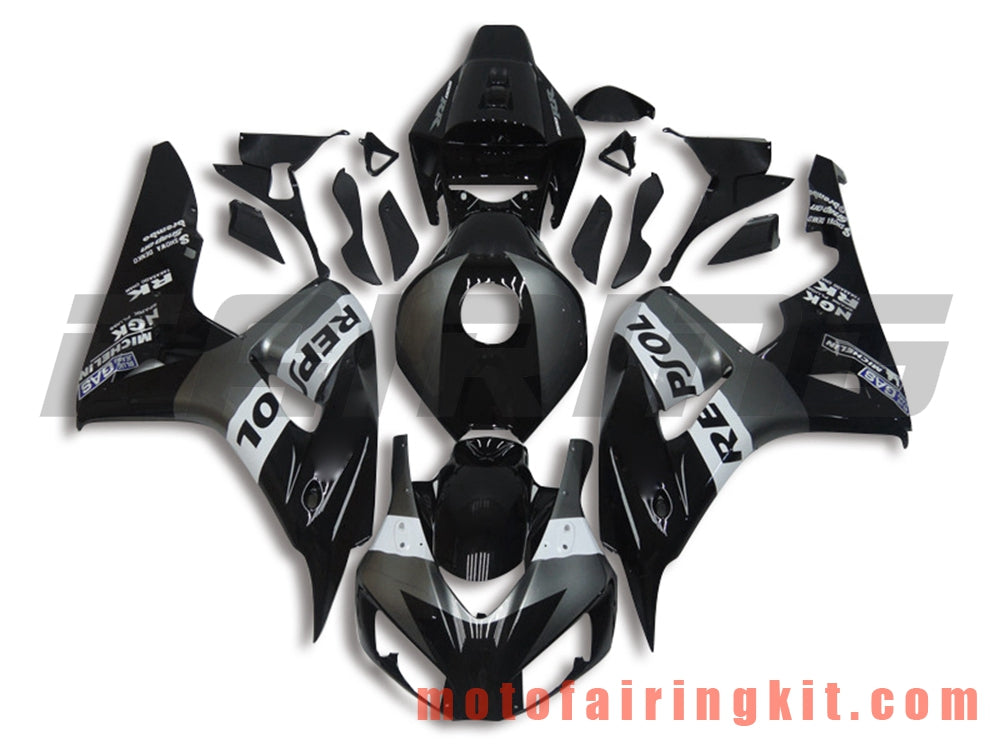 Kits de carenado aptos para CBR1000RR 2006 2007 CBR1000 RR 06 07 Molde de inyección de plástico ABS Carrocería completa para motocicleta Carrocería del mercado de accesorios Marco (negro) B102