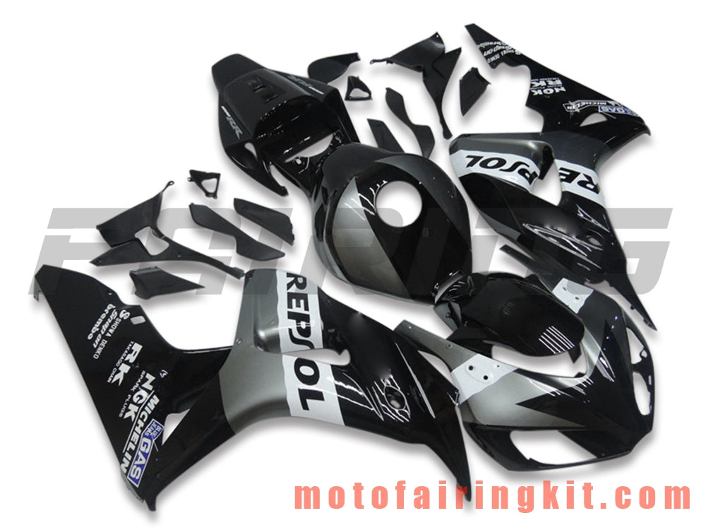 Kits de carenado aptos para CBR1000RR 2006 2007 CBR1000 RR 06 07 Molde de inyección de plástico ABS Carrocería completa para motocicleta Carrocería del mercado de accesorios Marco (negro) B102