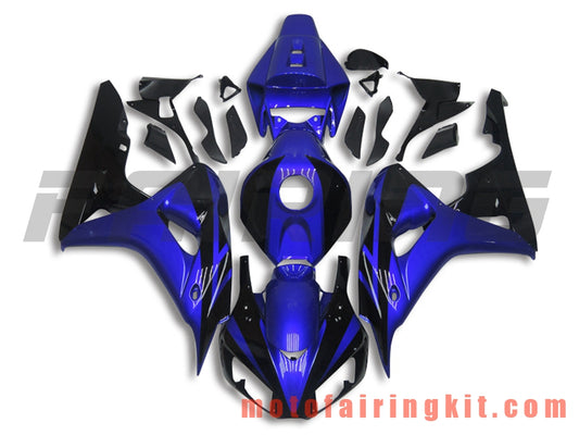 Kits de carenado aptos para CBR1000RR 2006 2007 CBR1000 RR 06 07 Molde de inyección de plástico ABS Carrocería completa para motocicleta Carrocería del mercado de accesorios Marco (azul y negro) B104