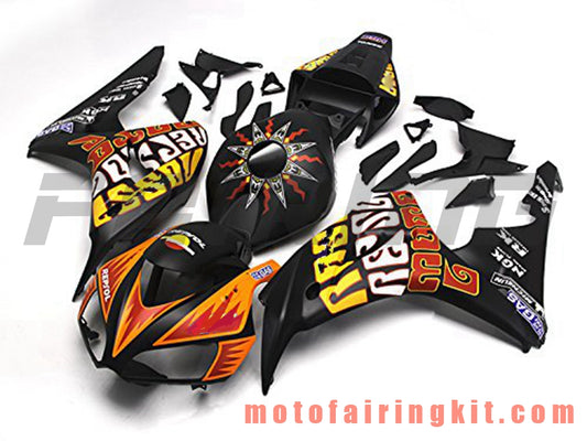 Fairing Kits Fit for CBR1000RR 2006 2007 CBR1000 RR 06 07 Plastic ABS Injection Mold Complete Motorcycle Body Aftermarket Bodywork Frame (Black & Orange) B110