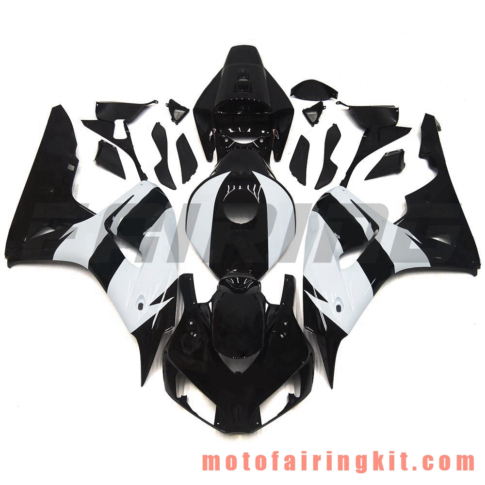 Fairing Kits Fit for CBR1000RR 2006 2007 CBR1000 RR 06 07 Plastic ABS Injection Mold Complete Motorcycle Body Aftermarket Bodywork Frame (Black & White) B113