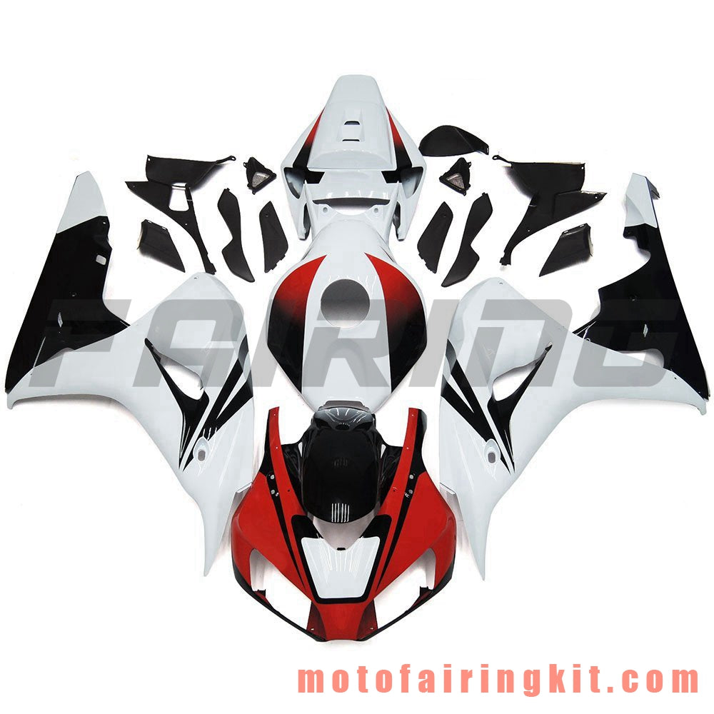 Fairing Kits Fit for CBR1000RR 2006 2007 CBR1000 RR 06 07 Plastic ABS Injection Mold Complete Motorcycle Body Aftermarket Bodywork Frame (White & Black) B121