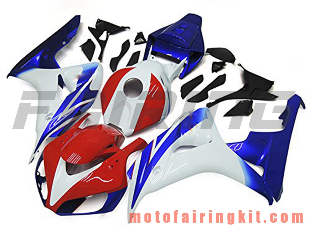 Fairing Kits Fit for CBR1000RR 2006 2007 CBR1000 RR 06 07 Plastic ABS Injection Mold Complete Motorcycle Body Aftermarket Bodywork Frame (Red & White) B128