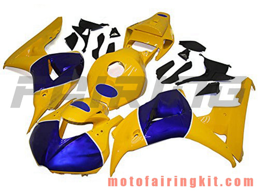 Kits de carenado aptos para CBR1000RR 2006 2007 CBR1000 RR 06 07 Molde de inyección de plástico ABS Carrocería completa para motocicleta Carrocería del mercado de accesorios Marco (amarillo y azul) B132