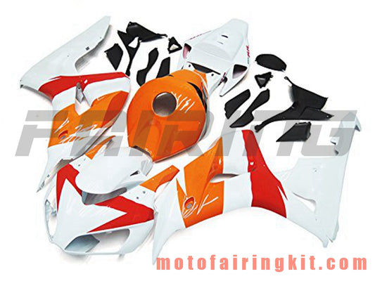 Fairing Kits Fit for CBR1000RR 2006 2007 CBR1000 RR 06 07 Plastic ABS Injection Mold Complete Motorcycle Body Aftermarket Bodywork Frame (Orange & White) B135