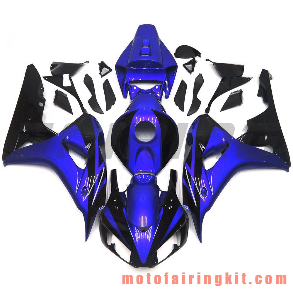 Kits de carenado aptos para CBR1000RR 2006 2007 CBR1000 RR 06 07 Molde de inyección de plástico ABS Carrocería completa para motocicleta Carrocería del mercado de accesorios Marco (azul y negro) B136