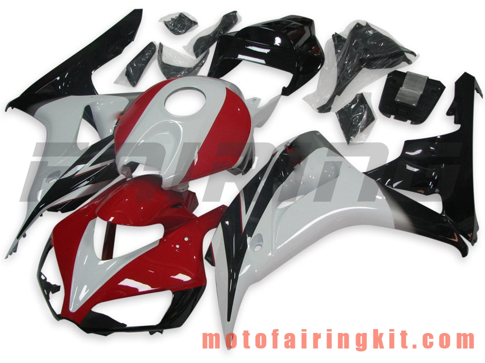 Fairing Kits Fit for CBR1000RR 2006 2007 CBR1000 RR 06 07 Plastic ABS Injection Mold Complete Motorcycle Body Aftermarket Bodywork Frame (White & Red) B137