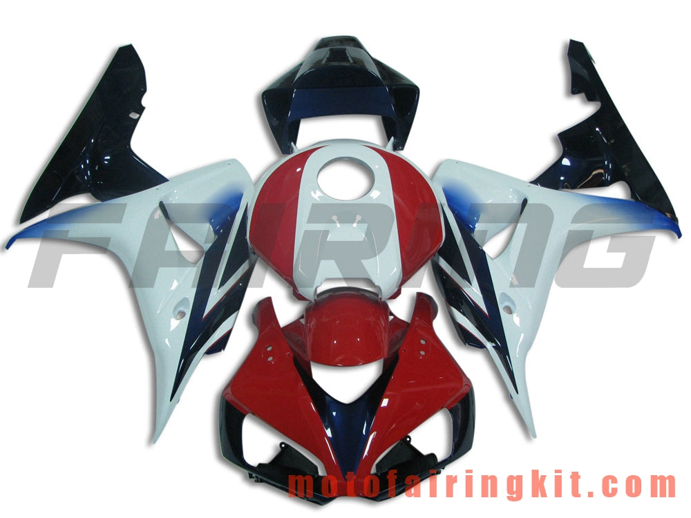 Fairing Kits Fit for CBR1000RR 2006 2007 CBR1000 RR 06 07 Plastic ABS Injection Mold Complete Motorcycle Body Aftermarket Bodywork Frame (Red & White) B139