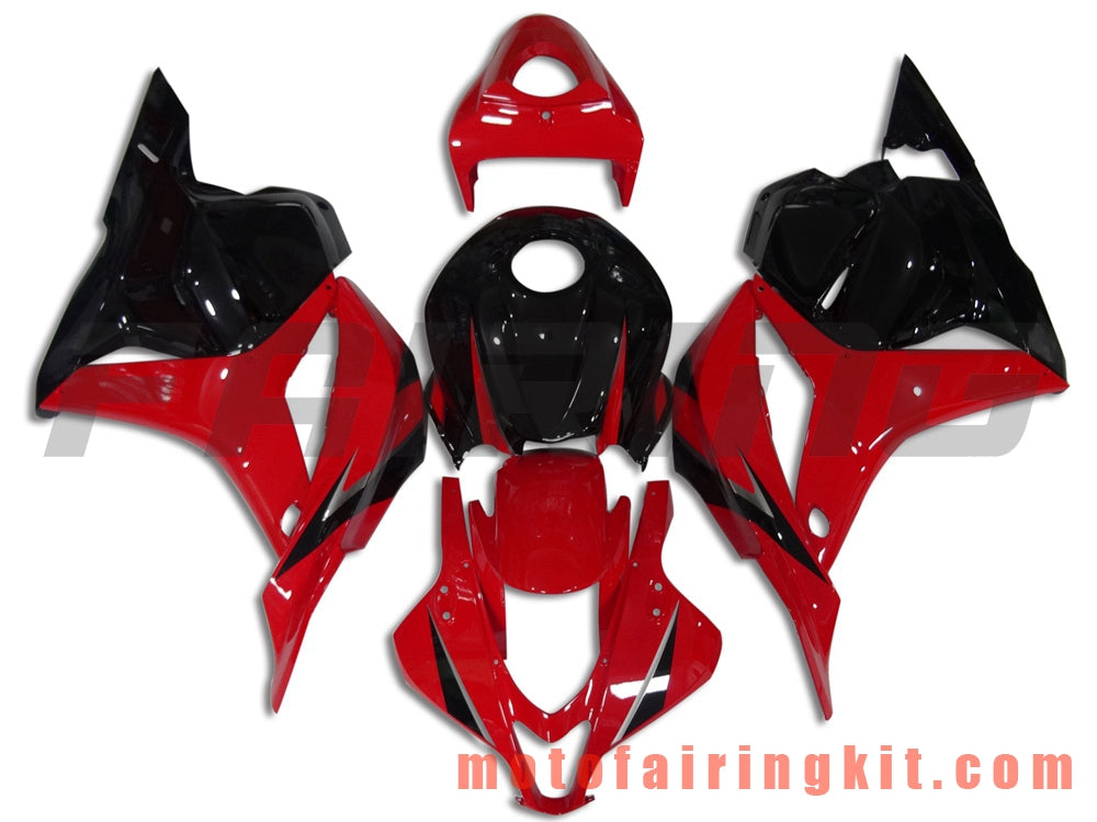 Kits de carenado aptos para CBR1000RR 2006 2007 CBR1000 RR 06 07 Molde de inyección de plástico ABS Carrocería completa para motocicleta Carrocería del mercado de accesorios Marco (rojo y negro) B140