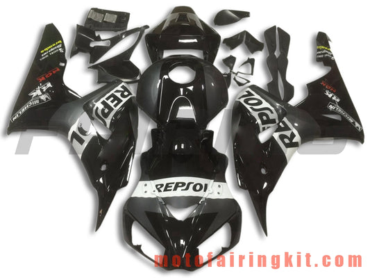 Fairing Kits Fit for CBR1000RR 2006 2007 CBR1000 RR 06 07 Plastic ABS Injection Mold Complete Motorcycle Body Aftermarket Bodywork Frame (Black & Gray) B142