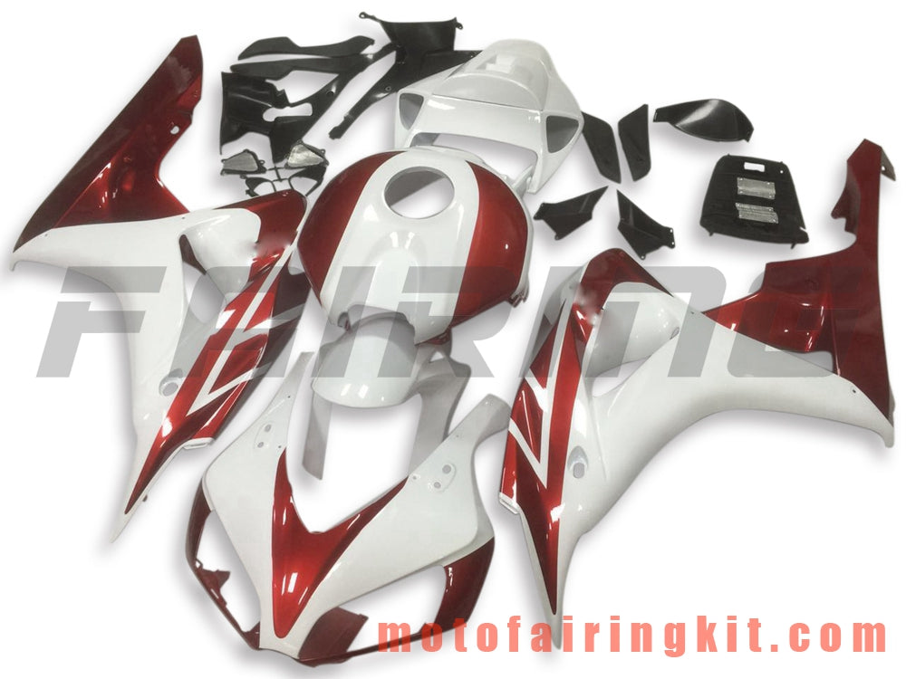 Fairing Kits Fit for CBR1000RR 2006 2007 CBR1000 RR 06 07 Plastic ABS Injection Mold Complete Motorcycle Body Aftermarket Bodywork Frame (White & Orange) B143