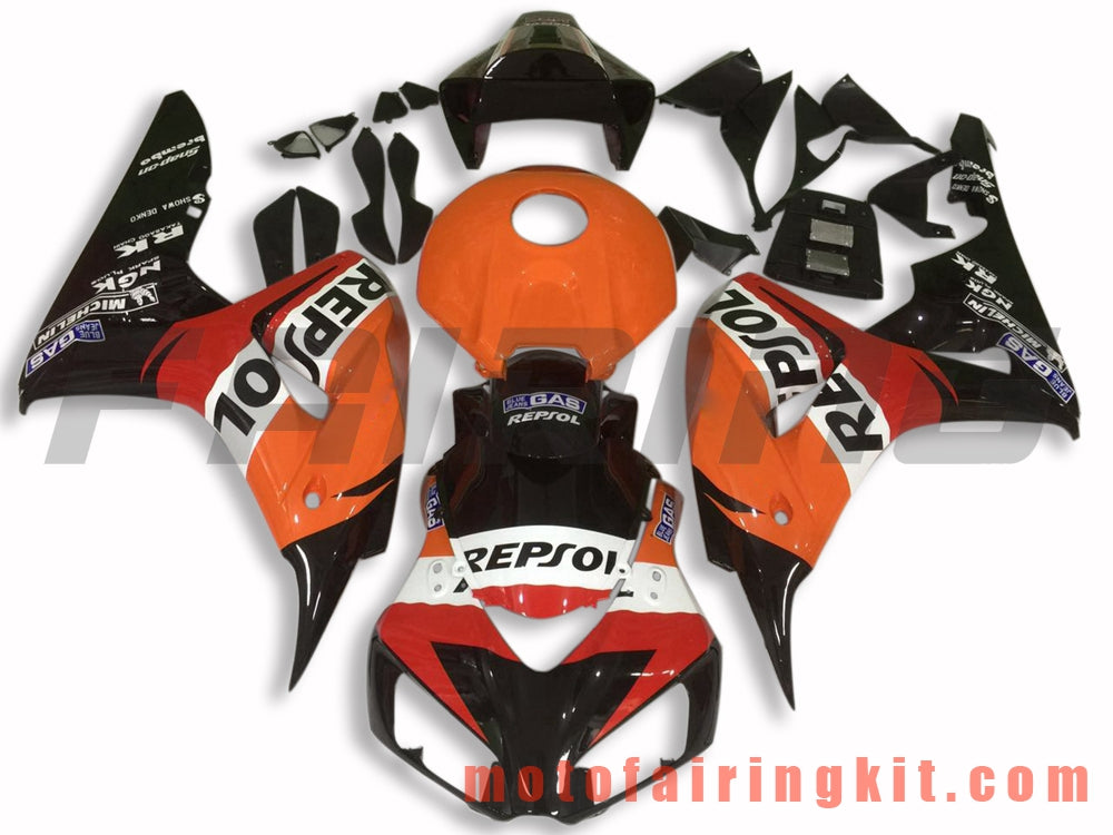 Fairing Kits Fit for CBR1000RR 2006 2007 CBR1000 RR 06 07 Plastic ABS Injection Mold Complete Motorcycle Body Aftermarket Bodywork Frame (Orange & Black) B146