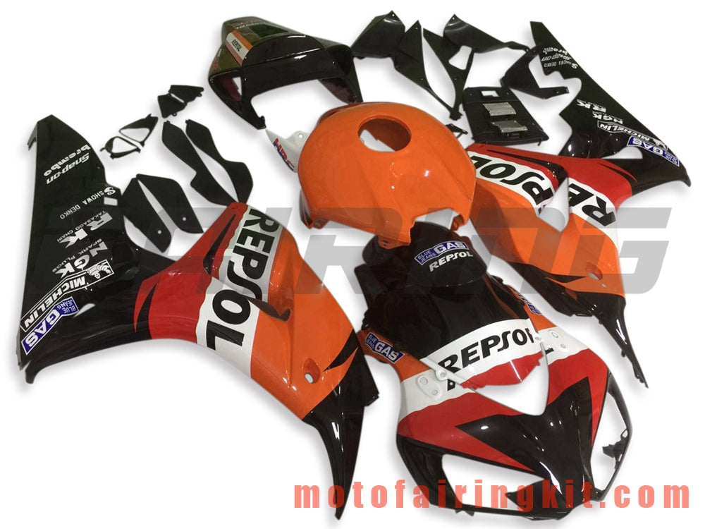 フェアリングキット CBR1000RR 2006 2007 CBR1000 RR 06 07 プラスチック ABS 射出成形 完全なオートバイボディ アフターマーケットボディワークフレーム (オレンジ &amp; ブラック) B146