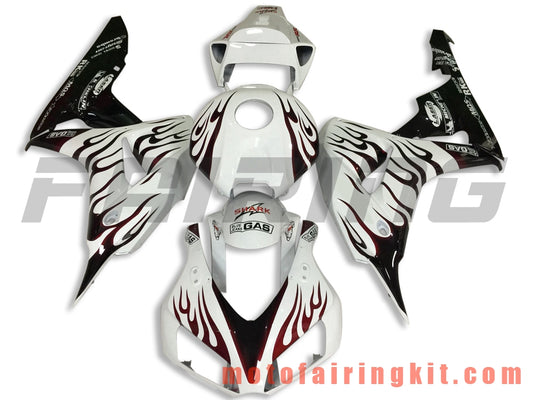 Fairing Kits Fit for CBR1000RR 2006 2007 CBR1000 RR 06 07 Plastic ABS Injection Mold Complete Motorcycle Body Aftermarket Bodywork Frame (White & Deep Red) B148