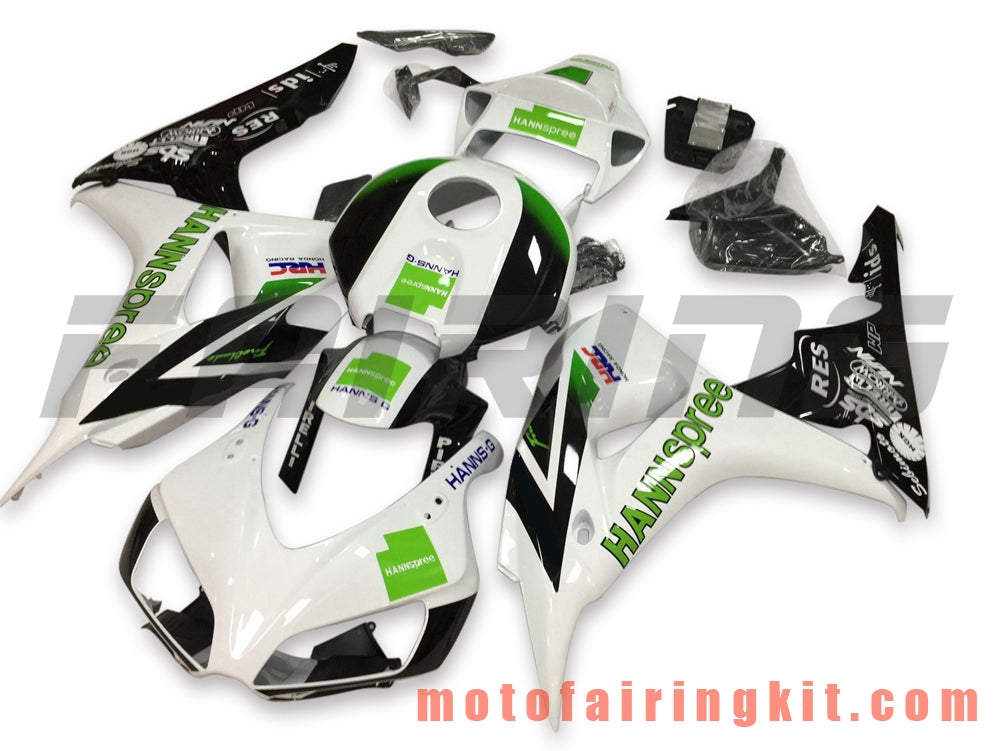 フェアリングキット CBR1000RR 2006 2007 CBR1000 RR 06 07 プラスチック ABS 射出成形 完全なオートバイボディ アフターマーケットボディワークフレーム (ホワイト &amp; ブラック) B149