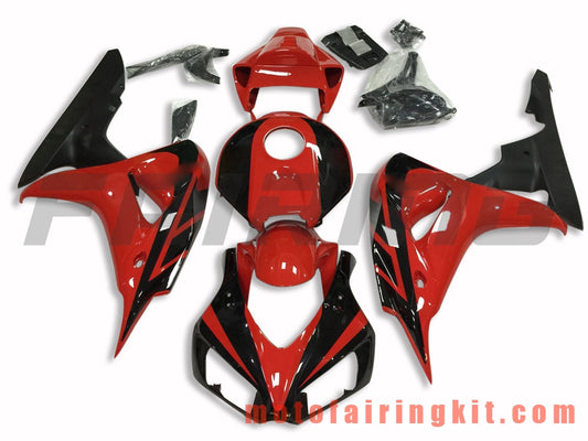 Fairing Kits Fit for CBR1000RR 2006 2007 CBR1000 RR 06 07 Plastic ABS Injection Mold Complete Motorcycle Body Aftermarket Bodywork Frame (Red & Black) B151