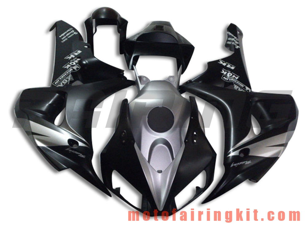 Fairing Kits Fit for CBR1000RR 2006 2007 CBR1000 RR 06 07 Plastic ABS Injection Mold Complete Motorcycle Body Aftermarket Bodywork Frame (Black & Silver) B152