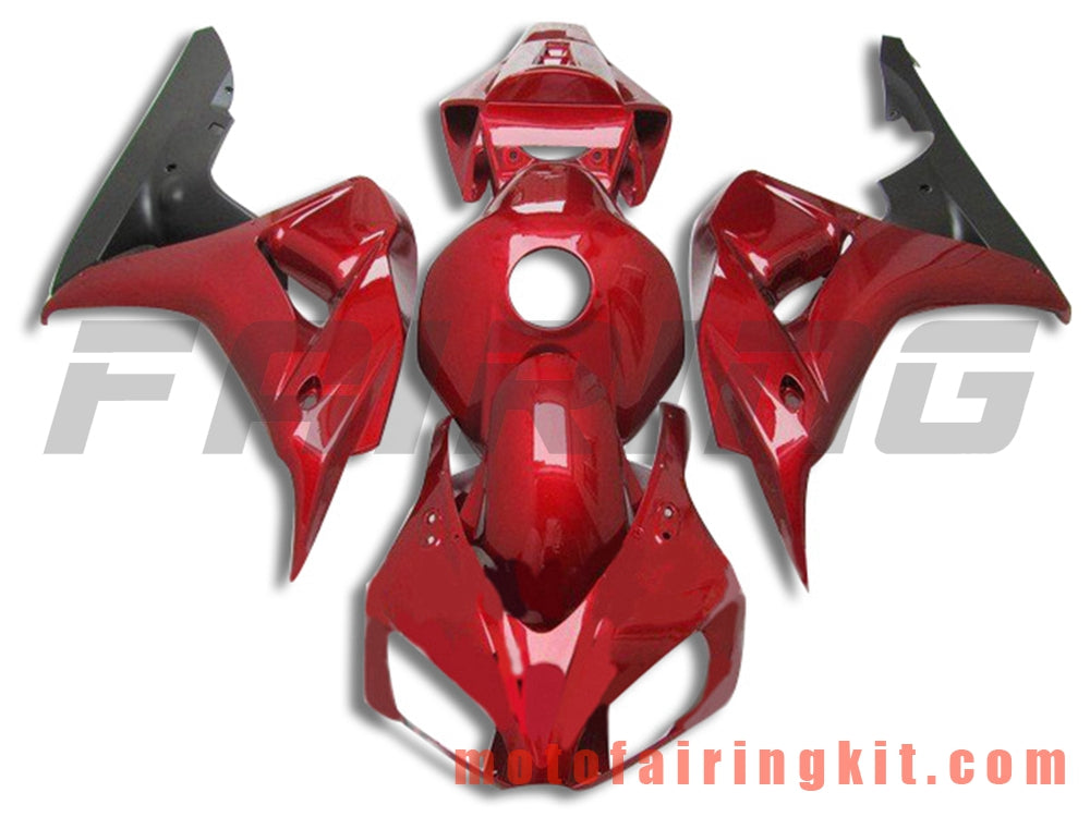 フェアリングキット CBR1000RR 2006 2007 CBR1000 RR 06 07 プラスチック ABS 射出成形 完全なオートバイボディ アフターマーケットボディワークフレーム (レッド &amp; ブラック) B156