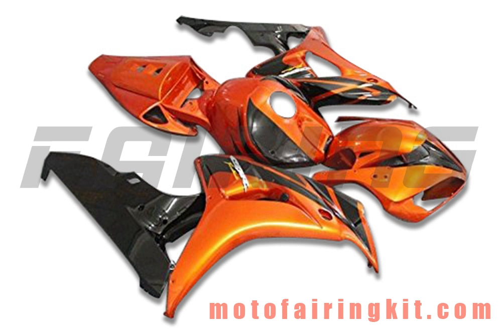 フェアリングキット CBR1000RR 2006 2007 CBR1000 RR 06 07 プラスチック ABS 射出成形 完全なオートバイボディ アフターマーケットボディワークフレーム (オレンジ &amp; ブラック) B168