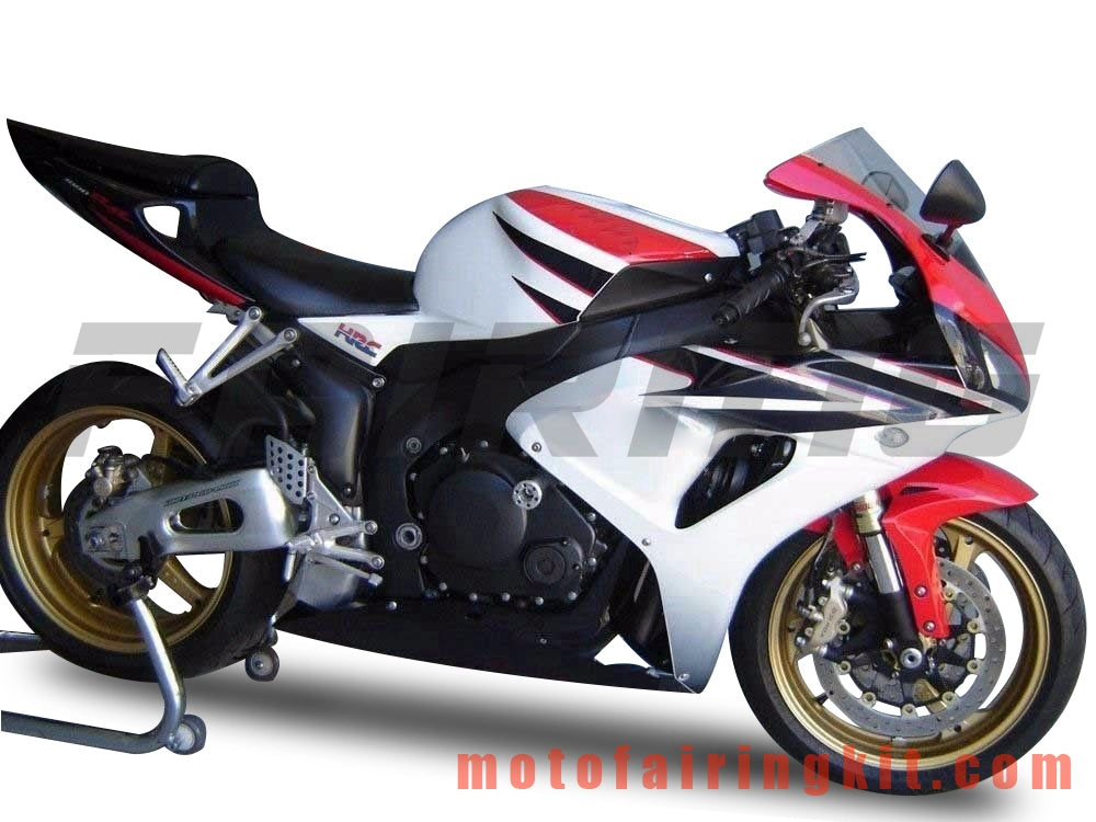 Fairing Kits Fit for CBR1000RR 2006 2007 CBR1000 RR 06 07 Plastic ABS Injection Mold Complete Motorcycle Body Aftermarket Bodywork Frame (Red & White) B171