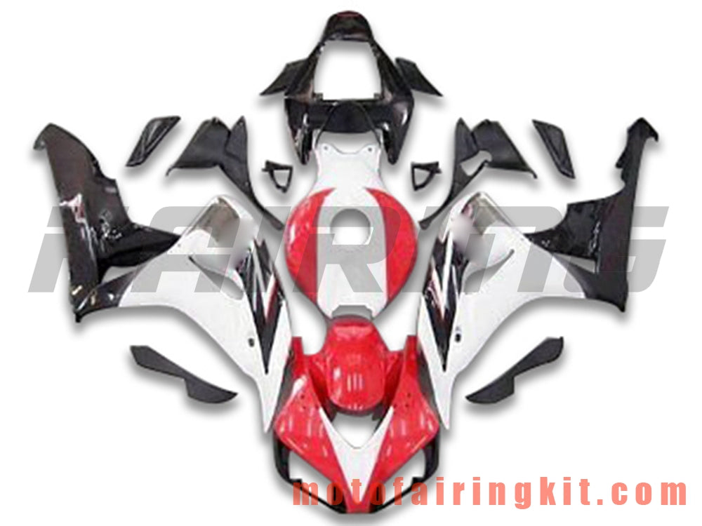 Fairing Kits Fit for CBR1000RR 2006 2007 CBR1000 RR 06 07 Plastic ABS Injection Mold Complete Motorcycle Body Aftermarket Bodywork Frame (Red & White) B171