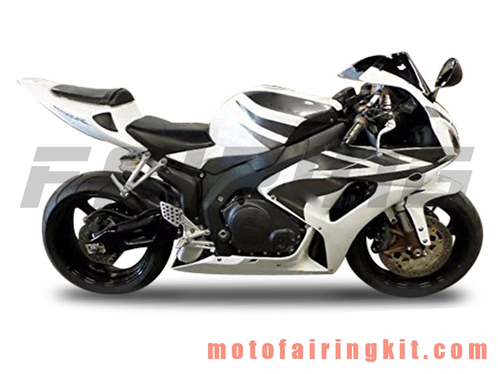 Fairing Kits Fit for CBR1000RR 2006 2007 CBR1000 RR 06 07 Plastic ABS Injection Mold Complete Motorcycle Body Aftermarket Bodywork Frame (White & Gray) B173