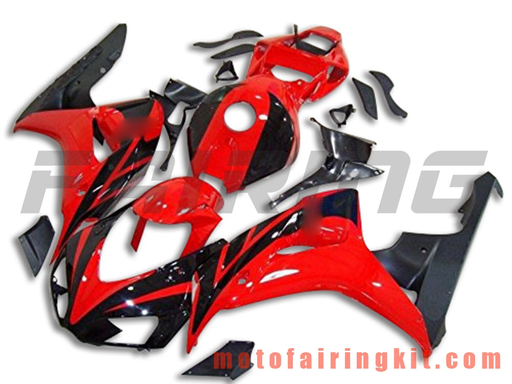 Fairing Kits Fit for CBR1000RR 2006 2007 CBR1000 RR 06 07 Plastic ABS Injection Mold Complete Motorcycle Body Aftermarket Bodywork Frame (Red & Black) B177