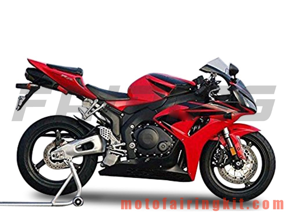 フェアリングキット CBR1000RR 2006 2007 CBR1000 RR 06 07 プラスチック ABS 射出成形 完全なオートバイボディ アフターマーケットボディワークフレーム (レッド &amp; ブラック) B181