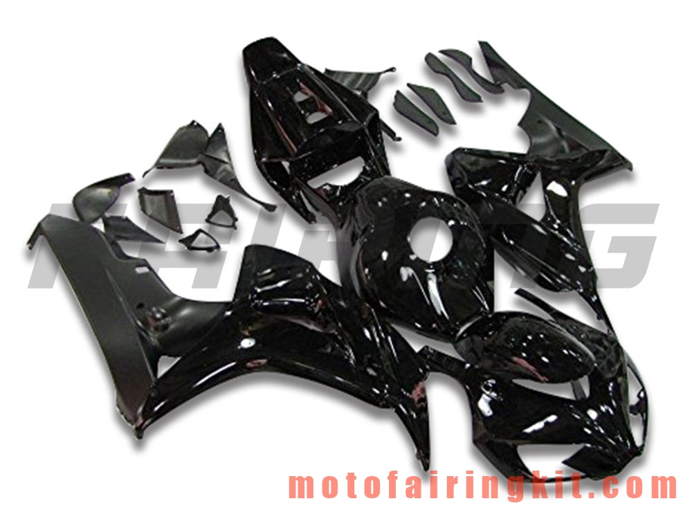 フェアリングキット CBR1000RR 2006 2007 CBR1000 RR 06 07 プラスチック ABS 射出成形 完全なオートバイボディ アフターマーケットボディワークフレーム (ブラック) B182