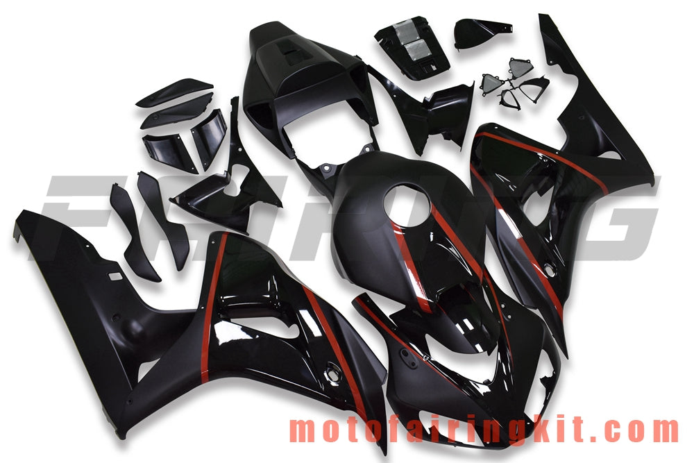 Fairing Kits Fit for CBR1000RR 2006 2007 CBR1000 RR 06 07 Plastic ABS Injection Mold Complete Motorcycle Body Aftermarket Bodywork Frame (Black & Red) B183