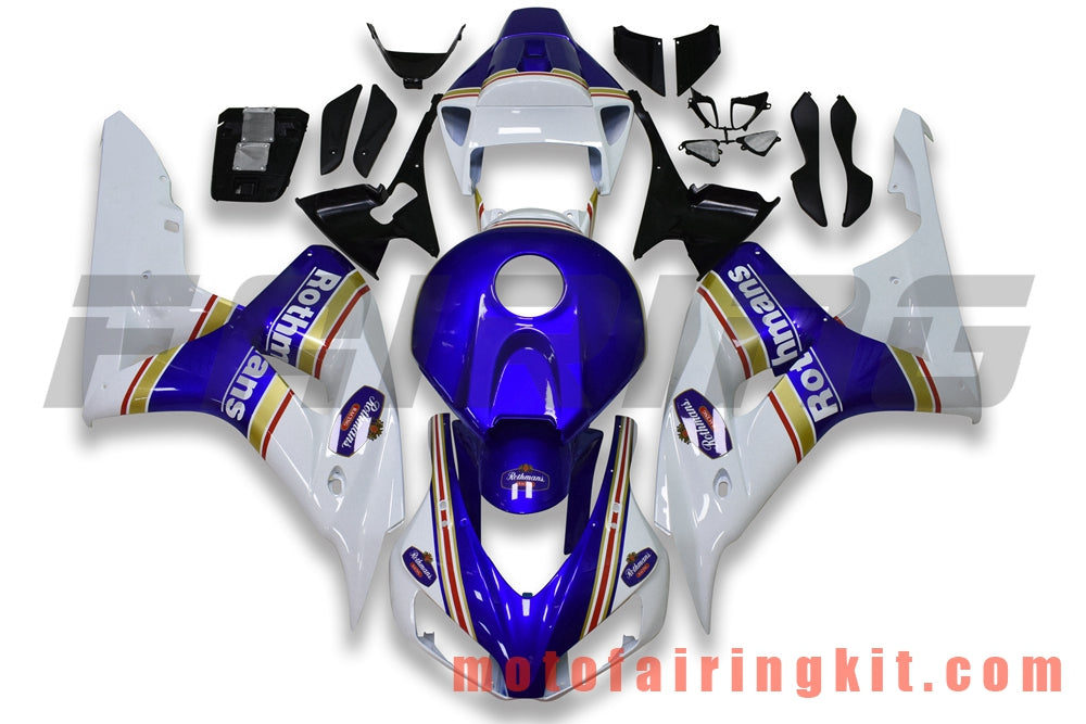 フェアリングキット CBR1000RR 2006 2007 CBR1000 RR 06 07 プラスチック ABS 射出成形 完全なオートバイボディ アフターマーケットボディワークフレーム (ブルー &amp; ホワイト) B184