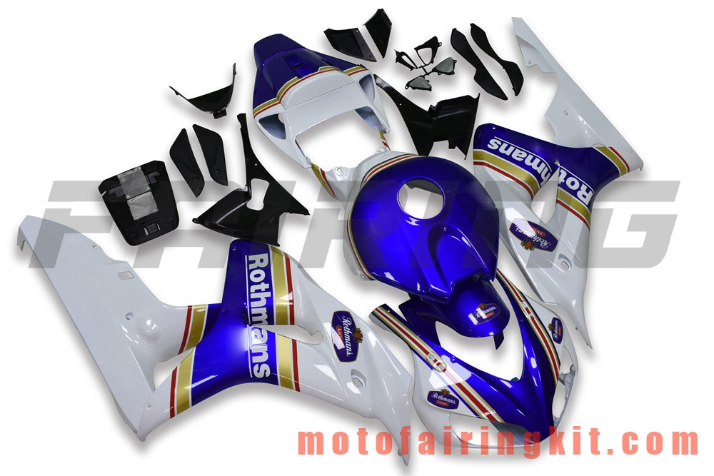 Kits de carenado aptos para CBR1000RR 2006 2007 CBR1000 RR 06 07 Molde de inyección de plástico ABS Carrocería completa para motocicleta Carrocería del mercado de accesorios Marco (azul y blanco) B184