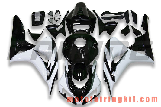 Fairing Kits Fit for CBR1000RR 2006 2007 CBR1000 RR 06 07 Plastic ABS Injection Mold Complete Motorcycle Body Aftermarket Bodywork Frame (Black & White) B185