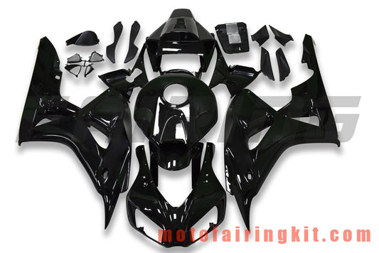 Kits de carenado aptos para CBR1000RR 2006 2007 CBR1000 RR 06 07 Molde de inyección de plástico ABS Carrocería completa para motocicleta Carrocería del mercado de accesorios Marco (negro) B186