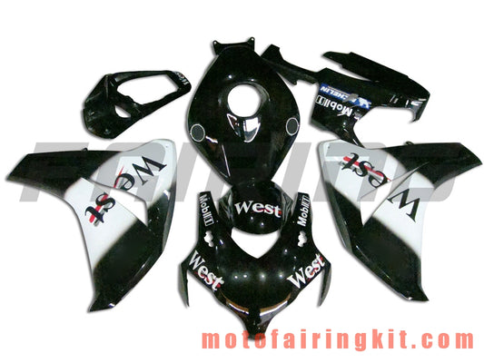 Fairing Kits Fit for CBR1000RR 2008 2009 2010 2011 CBR1000 RR 08 09 10 11 Plastic ABS Injection Mold Complete Motorcycle Body Aftermarket Bodywork Frame (Black & White) B004