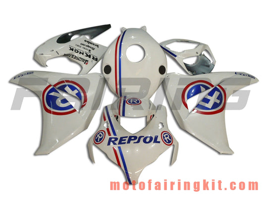 Kits de carenado aptos para CBR1000RR 2008 2009 2010 2011 CBR1000 RR 08 09 10 11 Molde de inyección de plástico ABS Carrocería completa para motocicleta Carrocería del mercado de accesorios Marco (blanco) B005