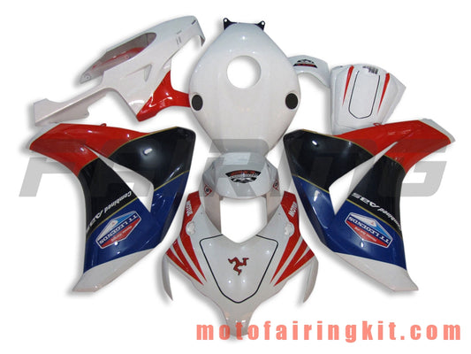 Fairing Kits Fit for CBR1000RR 2008 2009 2010 2011 CBR1000 RR 08 09 10 11 Plastic ABS Injection Mold Complete Motorcycle Body Aftermarket Bodywork Frame (White & Red) B009