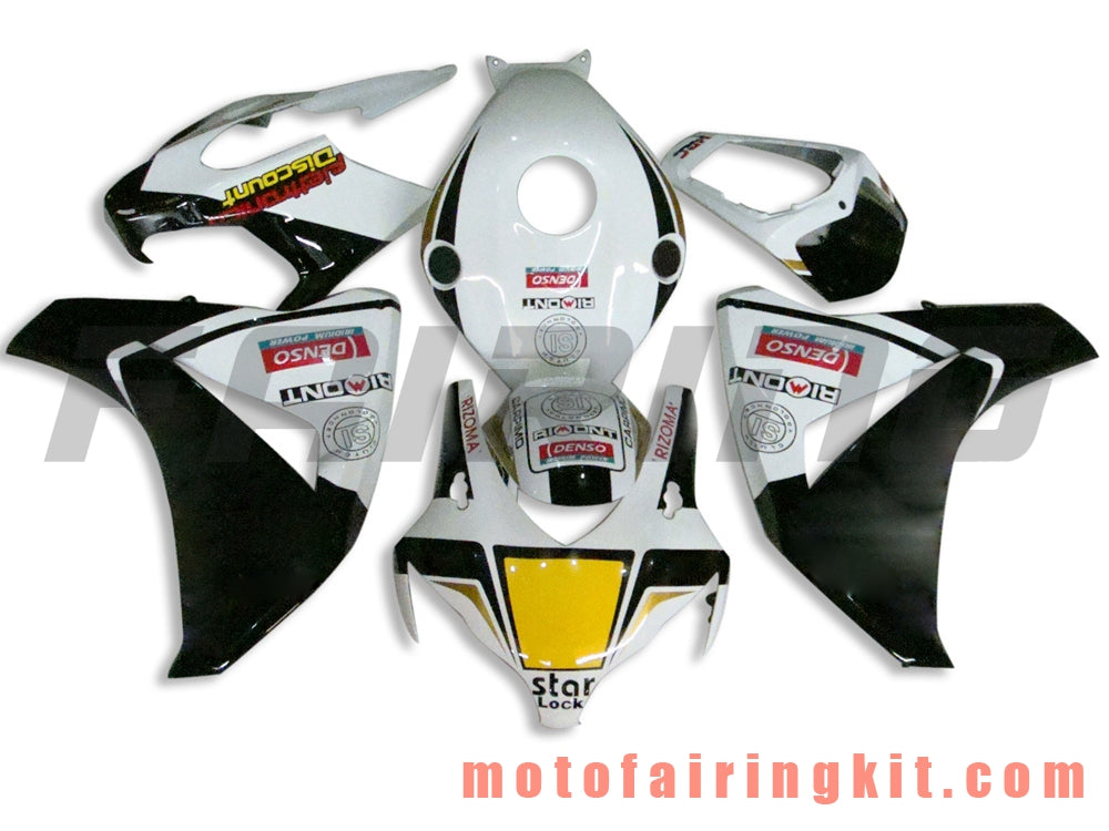 Kits de carenado aptos para CBR1000RR 2008 2009 2010 2011 CBR1000 RR 08 09 10 11 Molde de inyección de plástico ABS Carrocería completa para motocicleta Carrocería del mercado de accesorios Marco (blanco y negro) B013