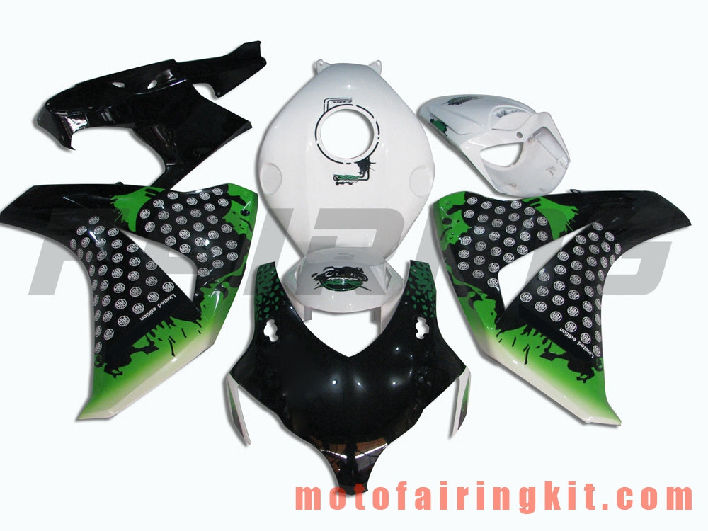 Kits de carenado aptos para CBR1000RR 2008 2009 2010 2011 CBR1000 RR 08 09 10 11 Molde de inyección de plástico ABS Carrocería completa para motocicleta Marco de carrocería de posventa (blanco y negro) B015