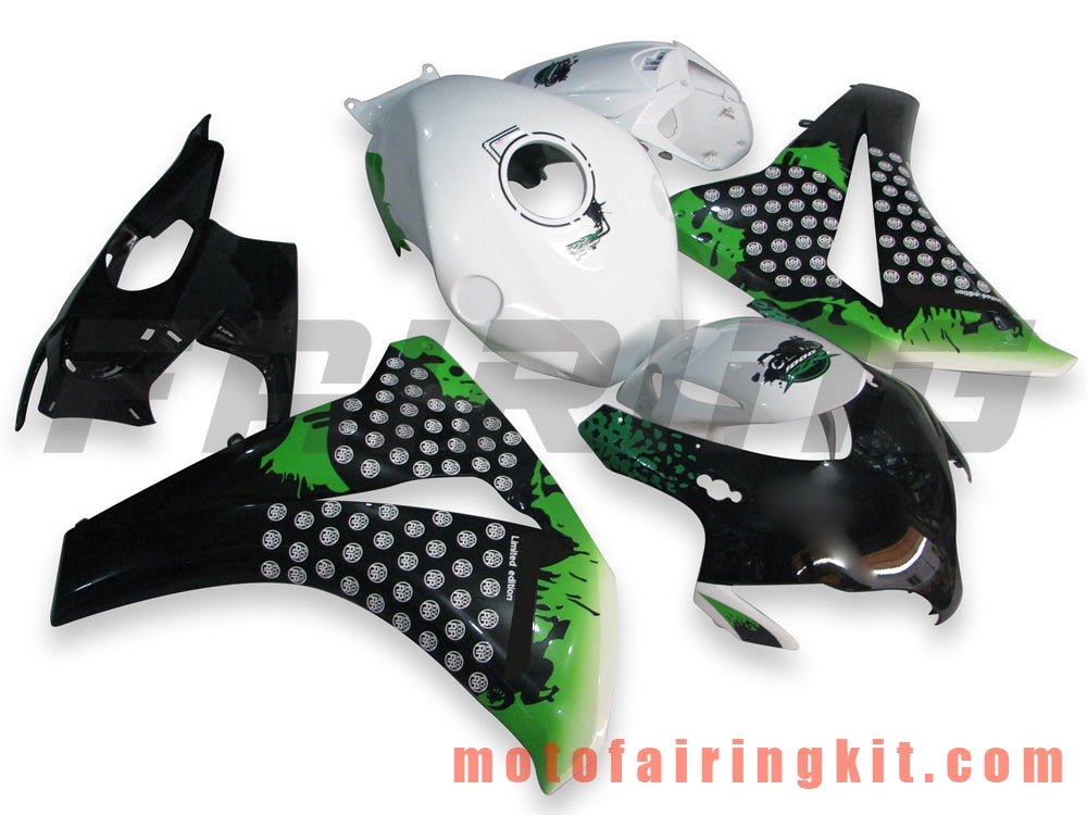 Kits de carenado aptos para CBR1000RR 2008 2009 2010 2011 CBR1000 RR 08 09 10 11 Molde de inyección de plástico ABS Carrocería completa para motocicleta Marco de carrocería de posventa (blanco y negro) B015