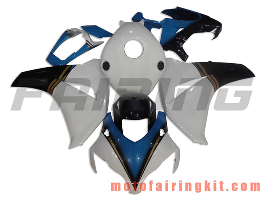 Fairing Kits Fit for CBR1000RR 2008 2009 2010 2011 CBR1000 RR 08 09 10 11 Plastic ABS Injection Mold Complete Motorcycle Body Aftermarket Bodywork Frame (White & Blue) B017